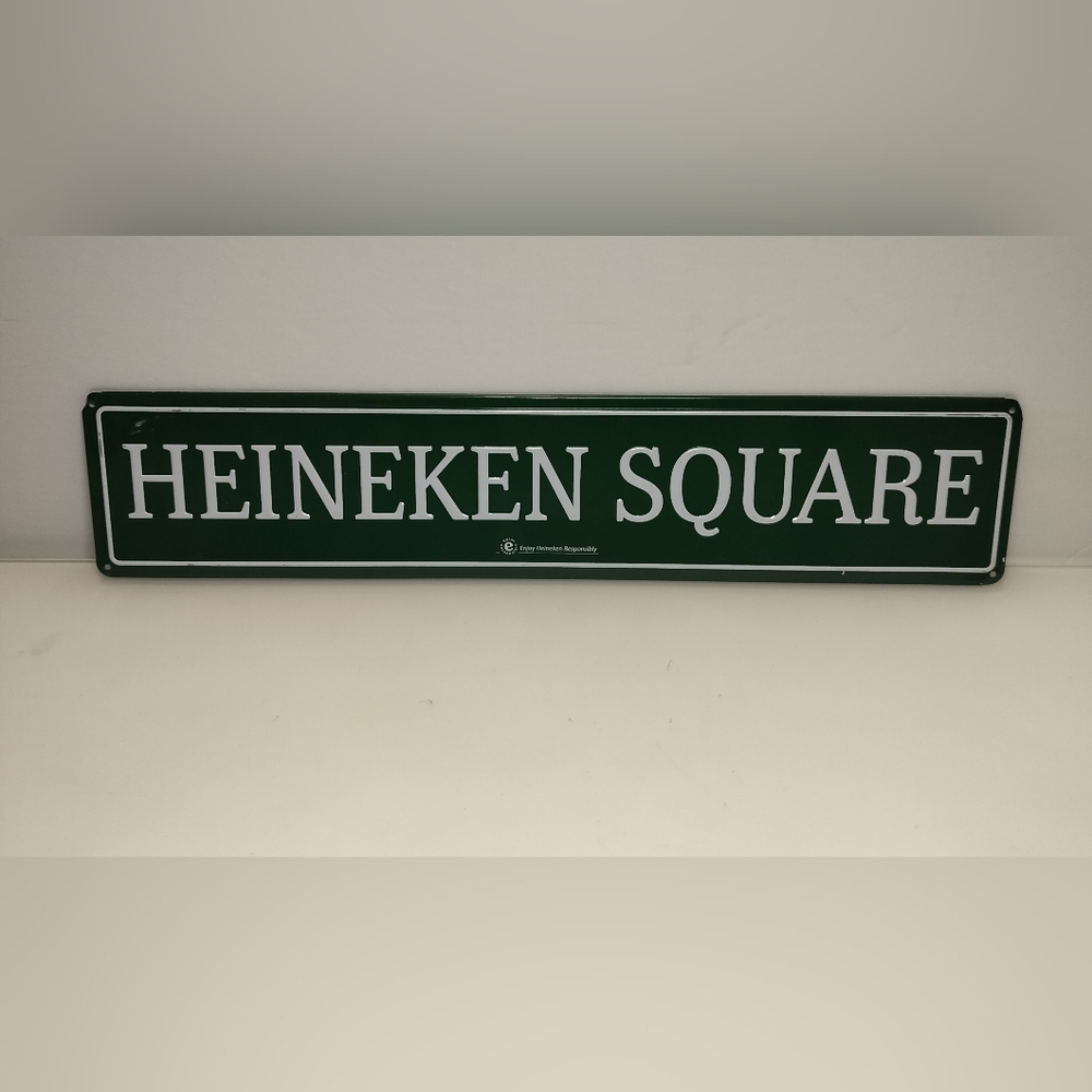 Square Green Metal Sign